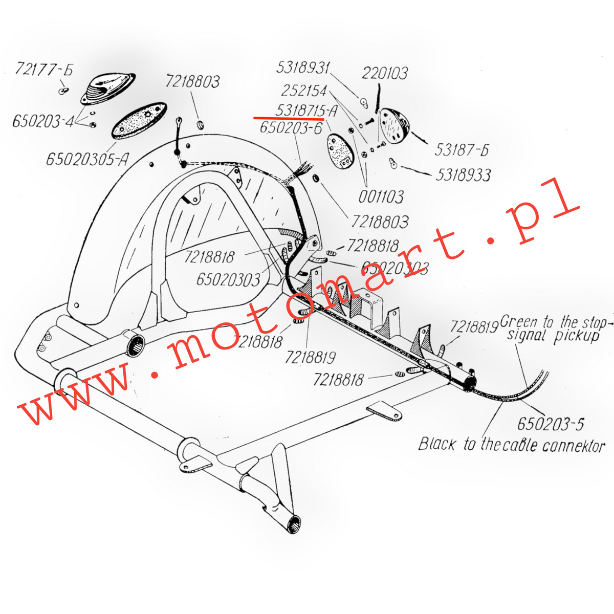 Rubber stop lamp turtle washer Dnieper MT K750 M72 rubber UNDER BIG TURTLE